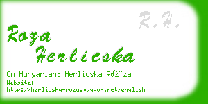 roza herlicska business card